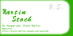 martin stoch business card